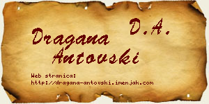 Dragana Antovski vizit kartica